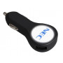 Автомобильное зарядное устройство с подсветкой Logocharger Slim, черное