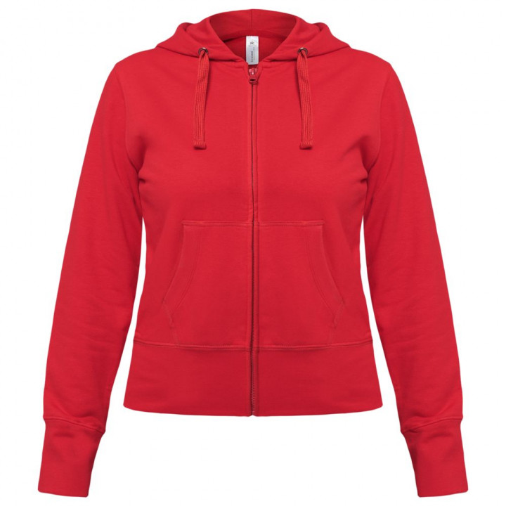 Толстовка женская Hooded Full Zip красная