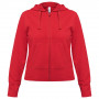 Толстовка женская Hooded Full Zip красная