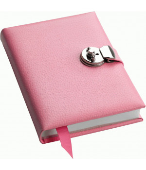 Записная книжка Pink с замочком, розовая